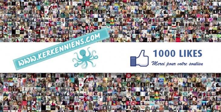 1000 portraits pour vous remercier Kerkenniens.com - 1000 Likes Facebook Merci