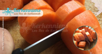 Recette de cuisine salade de carottes piquante Omek Houria - Les carottes en rondelles