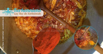 Ajout des tomates et piments pour le couscous bel besbès et chouabi la recette de cuisine