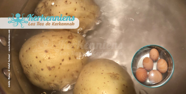 Pommes de terre œufs recette de cuisine tajine au thon tunisienne