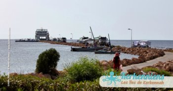 Jetée hôtel Cercina et baie de Sidi Fredj zone touristique Kerkennah