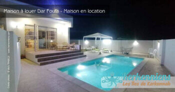 Côté piscine Maison à louer – Dar Foufa  – Maison en location