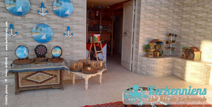 Devanture du magasin d'Amira Ghram Art Show à Ouled Bou Ali Kerkennah