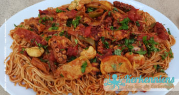 Délice marin : Spaghetti aux fruits de mer à l'Hôtel restaurant Ennakhla - Notre avis