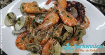 Assiette de sauté de fruits de mer, Restaurant Chez Najet, El Attaya, Kerkennah