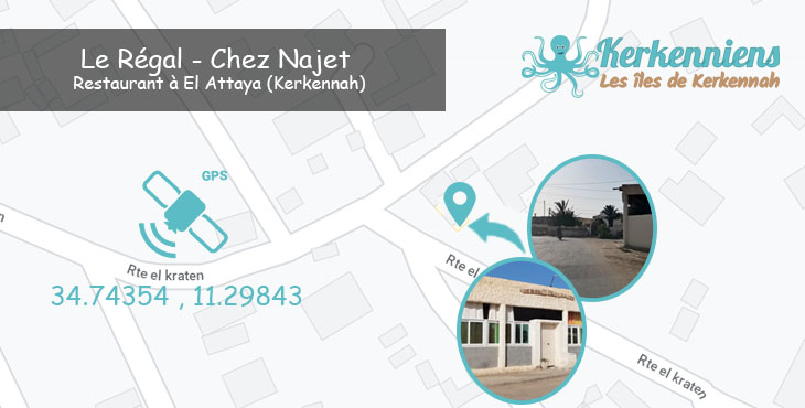 Plan d'accès Restaurant Le Régal (Chez Najet) à El Attaya (Kerkennah)