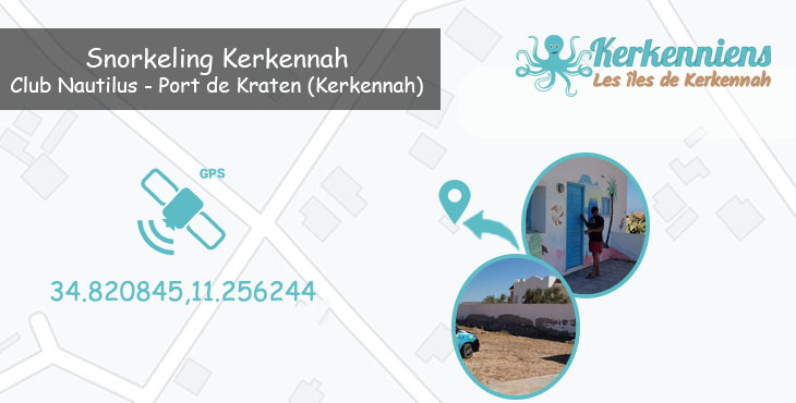 Plan d'accès du centre de formation Snorkeling Kerkennah Club Nautilus (Kraten) Kerkennah