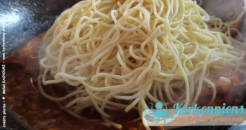 Spaghetti pour préparation aux fruits de mer,  Restaurant la Sirène, Kerkennah