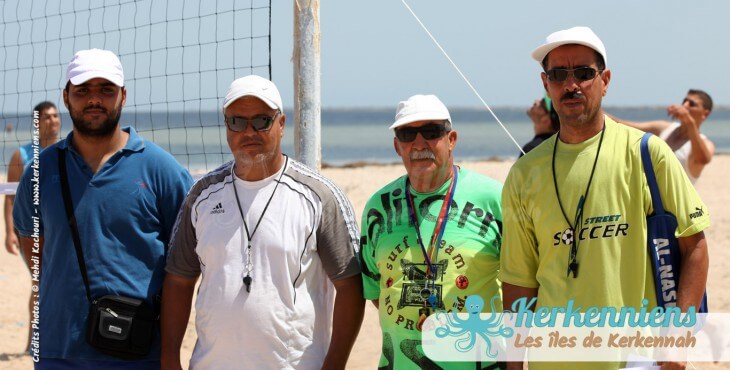 Les arbitres Retour 4ème Tournoi de Beach volley Association Sports et Loisirs de Kerkennah