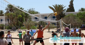 Match beach volley retour Tournoi de Beach volley Association Sports et Loisirs de Kerkennah