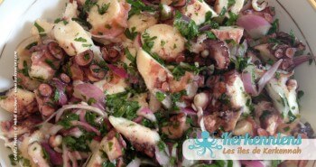 Recette de cuisine : Salade de poulpe à la kerkennienne